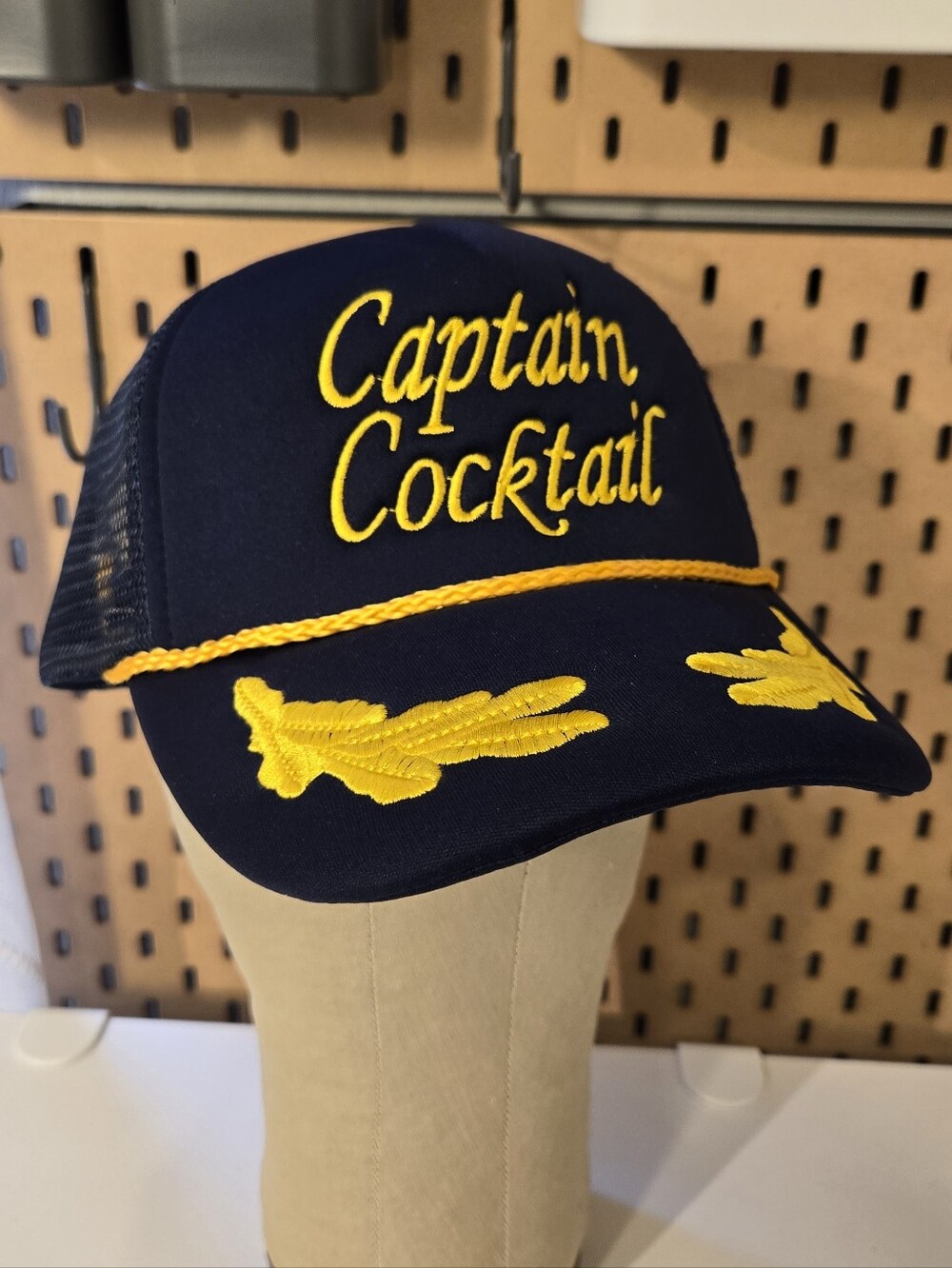 Captain Cocktail Trucker Hat Podium Hat Yacht Rock Rope Hat Booze Cruise Vibes